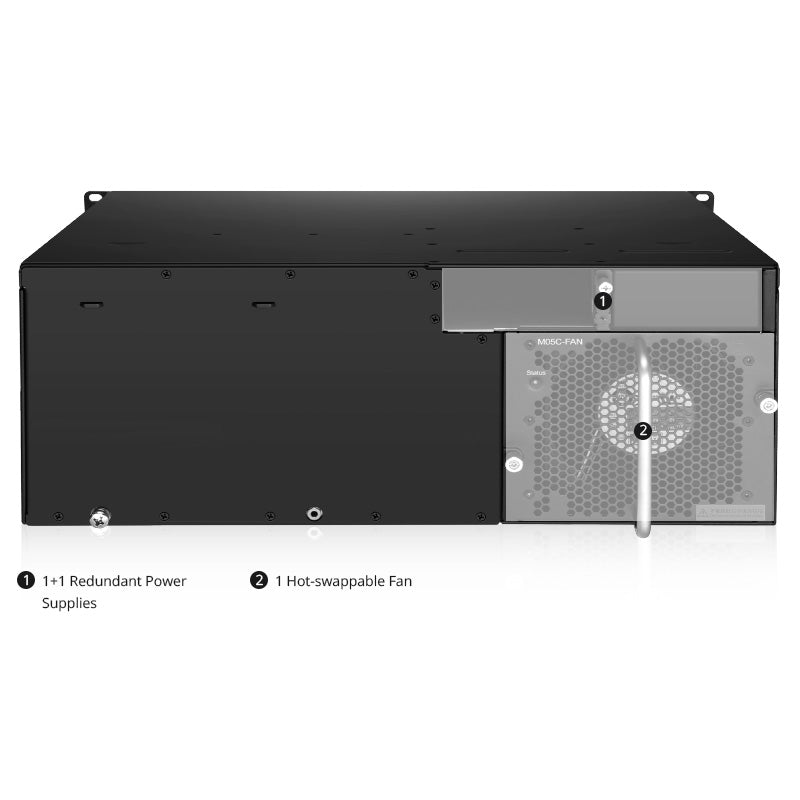 FS-SC9405, 5-Slot 4U Ethernet L3 Enterprise Chassis Switch Unloaded, Support Stacking, Broadcom Chip