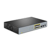 FS-S3260-8T2FP, 8-Port Gigabit Ethernet L2+ PoE+ Switch, 8 x PoE+ Ports @240W, with 2 x 1Gb SFP Uplinks, Support IEEE 802.3af/at