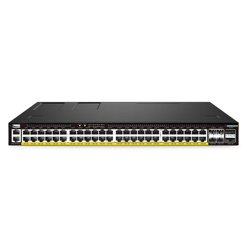 FS-S5870-48T6BC-U, 48-Port Ethernet L3 PoE++ Switch, 48 x PoE++ Ports @1560W, with 4 x 25Gb SFP28 and 2 x 100Gb QSFP28 Uplinks, PicOS®, Support EVPN-VXLAN&MLAG, Broadcom Chip