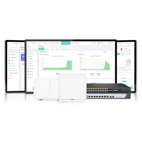 FS-AP-N515, Cloud Managed Wi-Fi 6 802.11ax 5375 Mbps Indoor Access Point, Seamless Roaming & 4 × 4 MU-MIMO Dual Radios, Manageable via Airware, Controller or Standalone (Without PoE Injector)