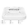 FS-AP-N755, Cloud Managed Wi-Fi 7 802.11be 24.436Gbps Indoor Access Point, Seamless Roaming & 4 × 4 MU-MIMO Five Radios, Manageable via Airware, Controller or Standalone (Without PoE Injector)