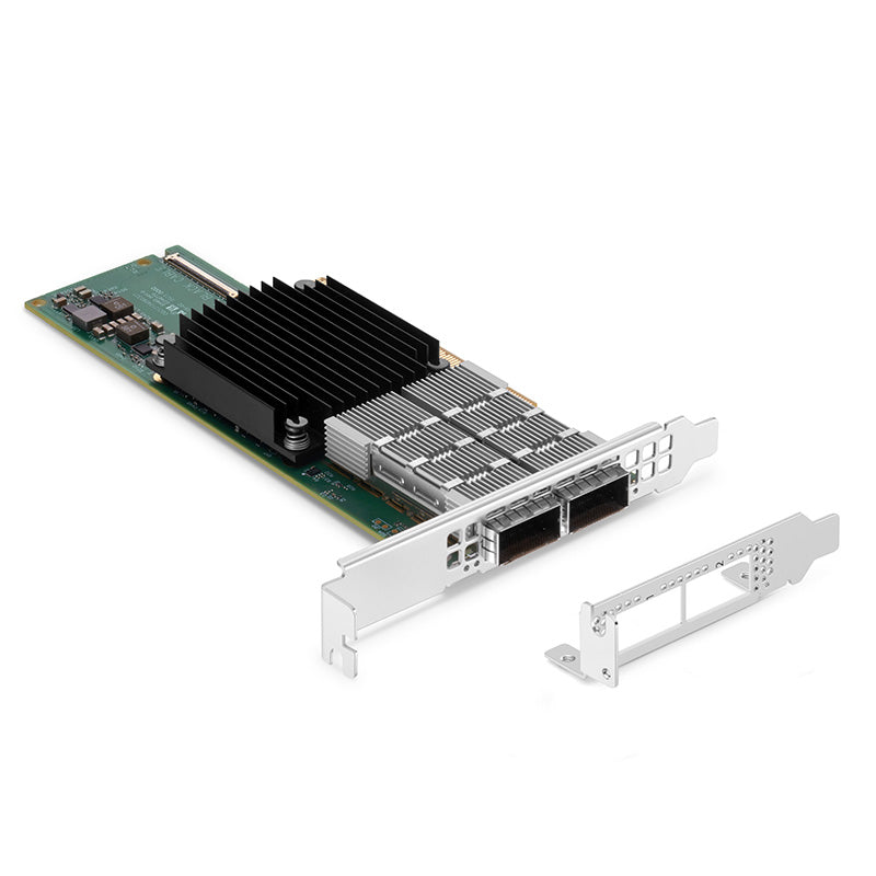 NVIDIA Mellanox MCX653106A-HDAT ConnectX®-6 InfiniBand & Ethernet Adapter Card 200GbE/HDR, Dual-Port QSFP56, PCIe 4.0 x 16, Tall&Short Bracket