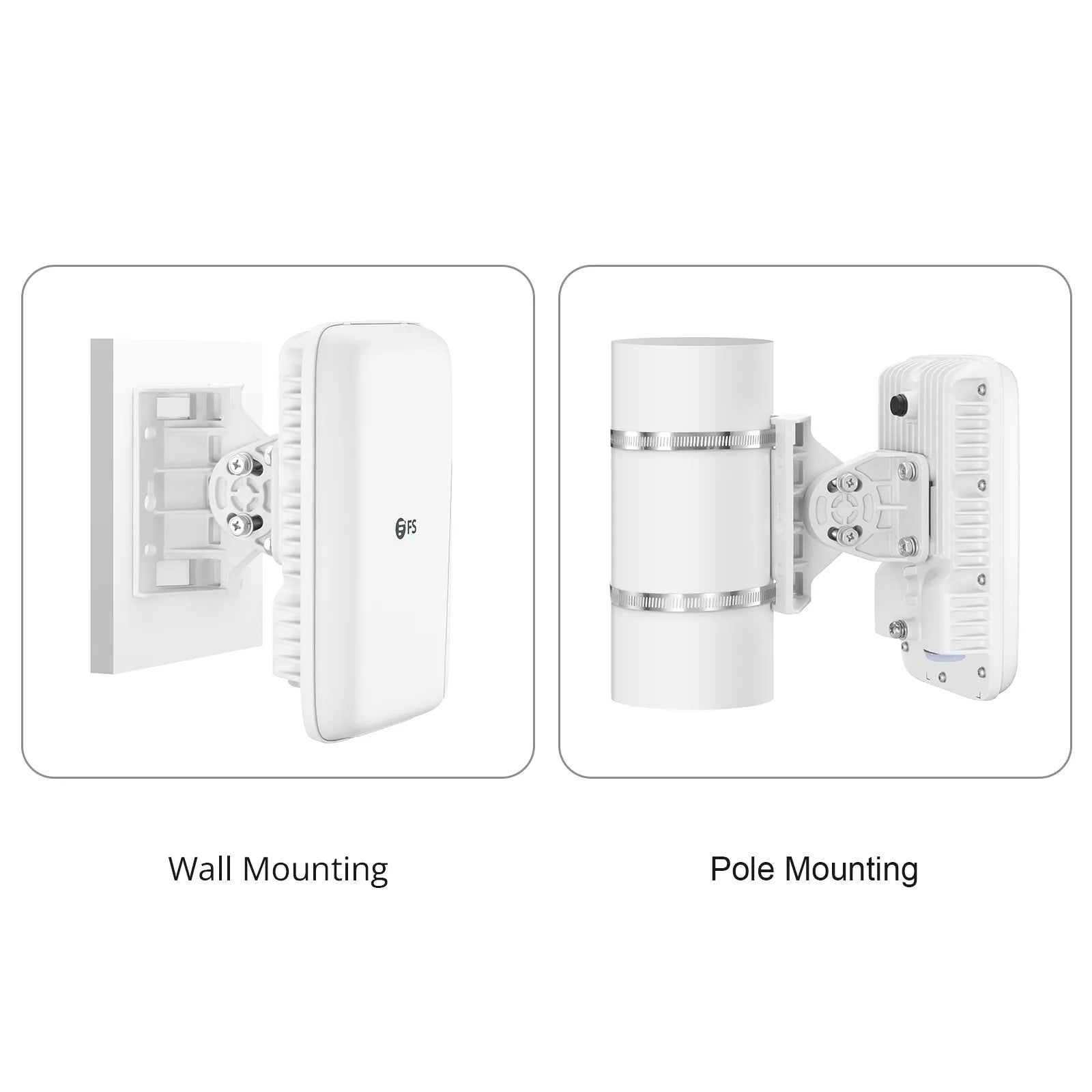 FS-AP-T566, Wi-Fi 6 802.11ax 1800 Mbps Outdoor Access Point, Seamless Roaming & 2 x 2 MU-MIMO Dual Radios, PicOS®, Manageable via AmpCon-Campus (Without PoE Injector）