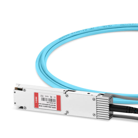 10m (33ft) NVIDIA/Mellanox MFA7U10-H010-FLT Compatible 400G OSFP Flat Top to 2 x 200G QSFP56 InfiniBand HDR Active Optical Breakout Cable for Quantum Switches and ConnectX-7 HCA