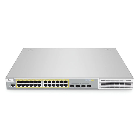 S3410L-24TF-P, 24-Port Ethernet L2+ PoE+ Switch, 24 x PoE+ Ports @370W, with 4 x 1Gb SFP Uplinks, PicOS®, Support MLAG, Broadcom Chip