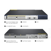 S3410-24TS-P, 24-Port Gigabit Ethernet L2+ PoE+ Switch, 24 x PoE+ Ports @740W, with 2 x 10Gb SFP+ Uplinks and 2 x Combo SFP Ports, PicOS®, Support MLAG, Broadcom Chip