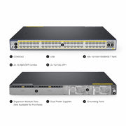 S3410-48TS-P, 48-Port Gigabit Ethernet L2+ PoE+ Switch, 48 x PoE+ Ports @740W, with 2 x 10Gb SFP+ Uplinks and 2 x Combo SFP Ports, PicOS®, Support MLAG, Broadcom Chip