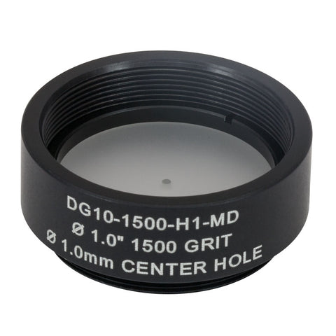 T-DG10-1500-H1-MD - Ø1" SM1-Mounted Frosted Glass Alignment Disk w/Ø1 mm Hole