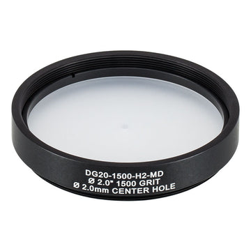T-DG20-1500-H2-MD - Ø2" SM2-Mounted Frosted Glass Alignment Disk w/Ø2 mm Hole