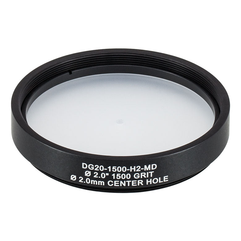 T-DG20-1500-H2-MD - Ø2" SM2-Mounted Frosted Glass Alignment Disk w/Ø2 mm Hole