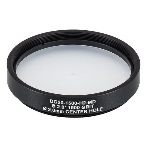 T-DG20-1500-H2-MD - Ø2" SM2-Mounted Frosted Glass Alignment Disk w/Ø2 mm Hole