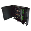 Wall Mount Enclosure 2 Panel Deluxe Loaded with 2 Duplex SC OM3 Plates Pigtails & Splice Trays Black
