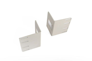 Flush Mount Rack Adapter Brackets 2RU 23" Off White (Pair)