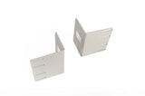 Flush Mount Rack Adapter Brackets 2RU 23" Off White (Pair)