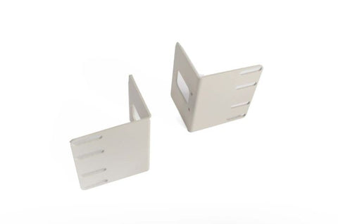 Flush Mount Rack Adapter Brackets 2RU 23" Off White (Pair)
