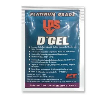 LPS 61244 D'GEL Cable Gel Solvent Wipes (144/Case)
