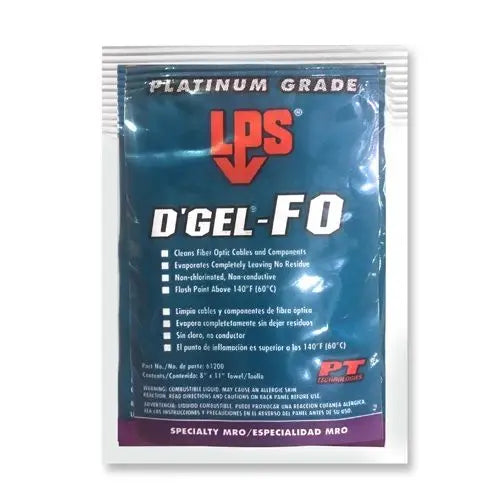 LPS 61200 D'GEL-FO Fiber Optic Solvent Wipe