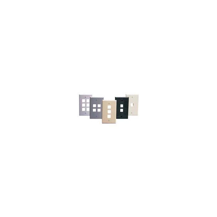 Leviton Black Single Gang 2-Port Wall Plate with Label Window