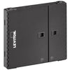 Leviton Small SDX Wall Mount Enclosure, Holds (2) SDX Adapter Plates, Unloaded, Black