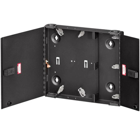 Leviton Small SDX Wall Mount Enclosure, Holds (2) SDX Adapter Plates, Unloaded, Black