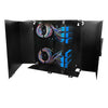 Wall Mount Enclosure 8 Panel Deluxe Loaded with 8 Duplex SC/APC Plates Pigtails & Splice Trays Black