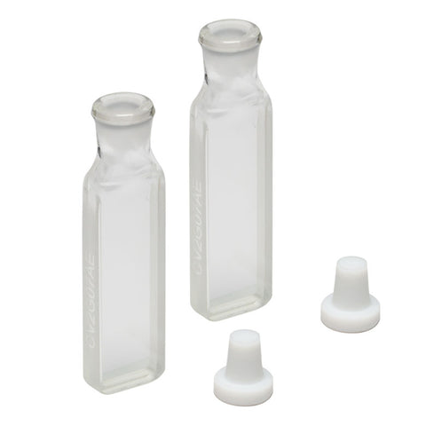 T-CV2G07AE - 700 µL Enhanced Chemical Resistance Micro Cuvette with Stopper, Borosilicate Glass, 4.7 mm Opening Diameter, 2 mm Path Length, 2 Pack