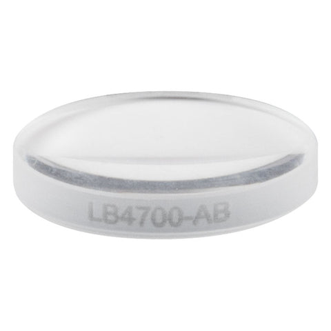 T-LB4700-AB - f = 40 mm, Ø1/2" UV Fused Silica Bi-Convex Lens, AR Coating: 400 - 1100 nm