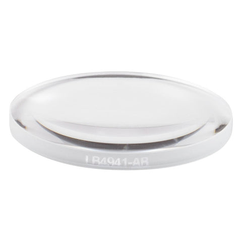 T-LB4941-AB - f = 100 mm, Ø1" UV Fused Silica Bi-Convex Lens, AR Coating: 400 - 1100 nm