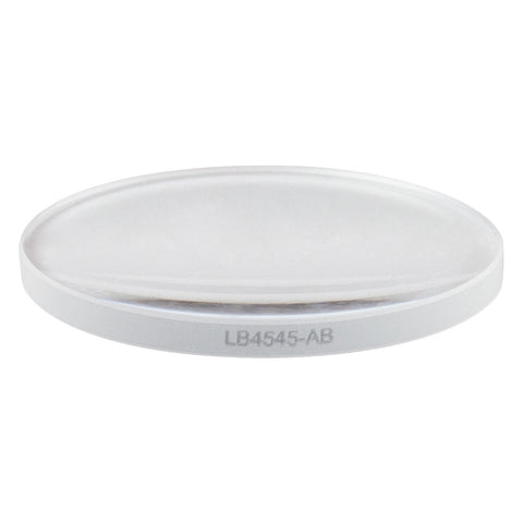 T-LB4545-AB - f = 300 mm, Ø1" UV Fused Silica Bi-Convex Lens, AR Coating: 400 - 1100 nm