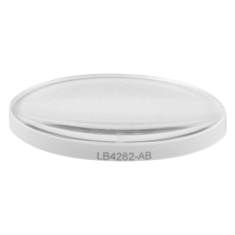 T-LB4282-AB - f = 200 mm, Ø1" UV Fused Silica Bi-Convex Lens, AR Coating: 400 - 1100 nm