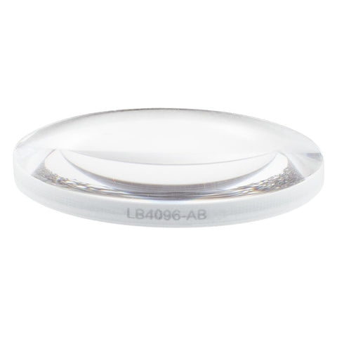 T-LB4096-AB - f = 50 mm, Ø1" UV Fused Silica Bi-Convex Lens, AR Coating: 400 - 1100 nm