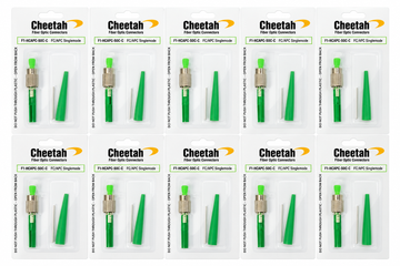 Splice-On Connector Cheetah FC APC Singlemode 900um Green 100 Pack