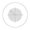 T-R19DS13P - Positive Concentric Circle Reticle, Ø19.0 mm, UVFS