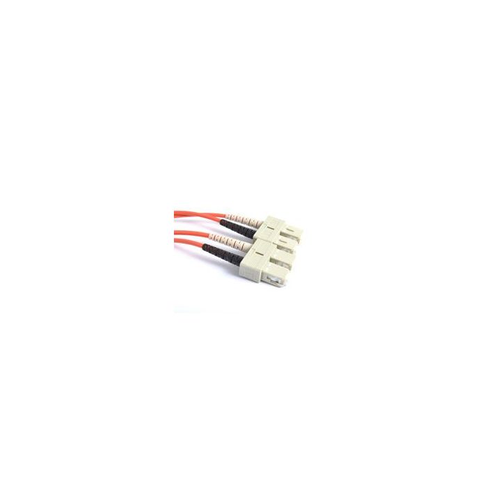Fiber Optic Patch Cable, SC PC to SC PC, 2 Meters, 3mm Duplex, Multimode 62.5/125um
