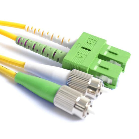 Fiber Optic Patch Cable, FC to SC APC-APC, 5 meters, 3mm, Duplex, SM | Plus Corning® SMF-28® Ultra Fiber