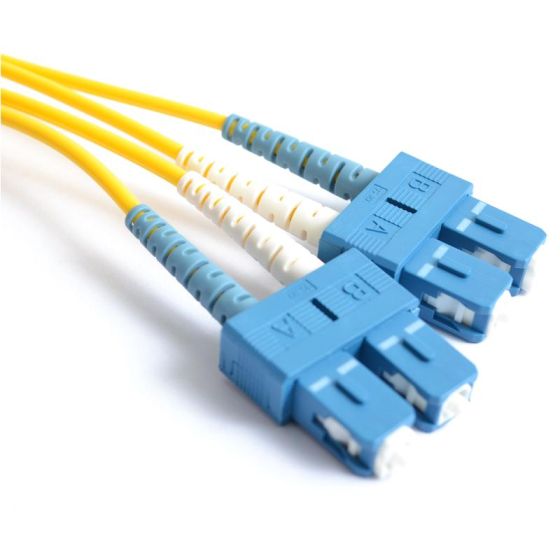 Fiber Optic Patch Cable, SC to SC UPC-UPC, 1 meter, 3mm, Duplex, SM | Plus Corning® SMF-28® Ultra Fiber