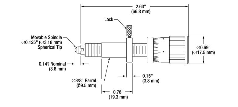 T-DM12 - 25 mm Travel Differential Drive Ø3/8" (Ø9.5 mm) Mount Bushing