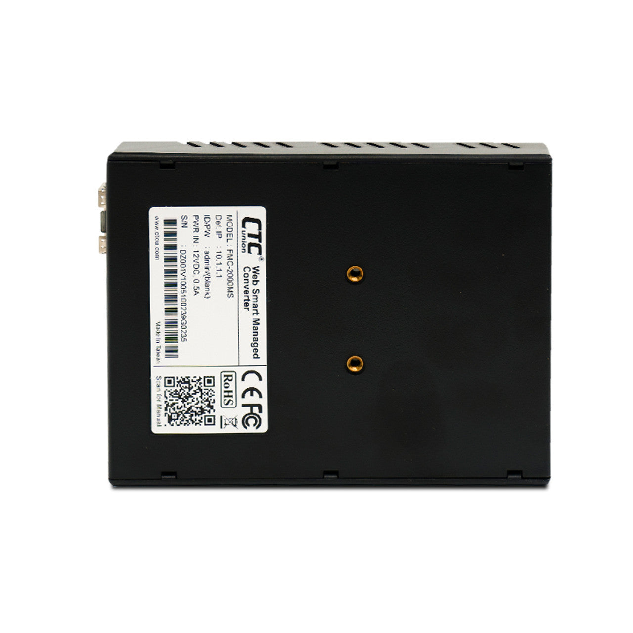 FMC-2000MS Gigabit Ethernet dual speed SFP slot fiber media converter - web managed