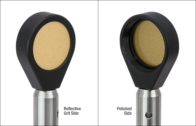 T-DG10-220-M01 - Ø1" Protected Gold Reflective Ground Glass Diffuser, 220 Grit