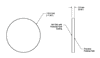 T-DG10-220-M01 - Ø1" Protected Gold Reflective Ground Glass Diffuser, 220 Grit