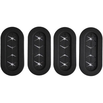 Oval Rubber Grommets, Pack of 4, 18mm x 54mm Hole Opening