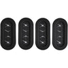Oval Rubber Grommets, Pack of 4, 18mm x 54mm Hole Opening