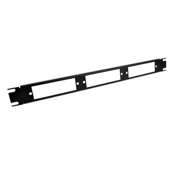 Patch Panel Frame 1RU Flush Mount 19" Holds (3) Adapter Plates Unloaded Black