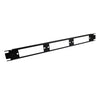 Patch Panel Frame 1RU Flush Mount 19" Holds (3) Adapter Plates Unloaded Black