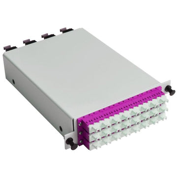 3X HD Breakout Cassette, 48 Fiber, OM4 (24) Duplex LC/PC to (4) MPO/Male-Type B