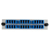 Adapter Plate 6-Pack LC Quad Singlemode Blue Adapters Loaded (24 Fibers) Off White