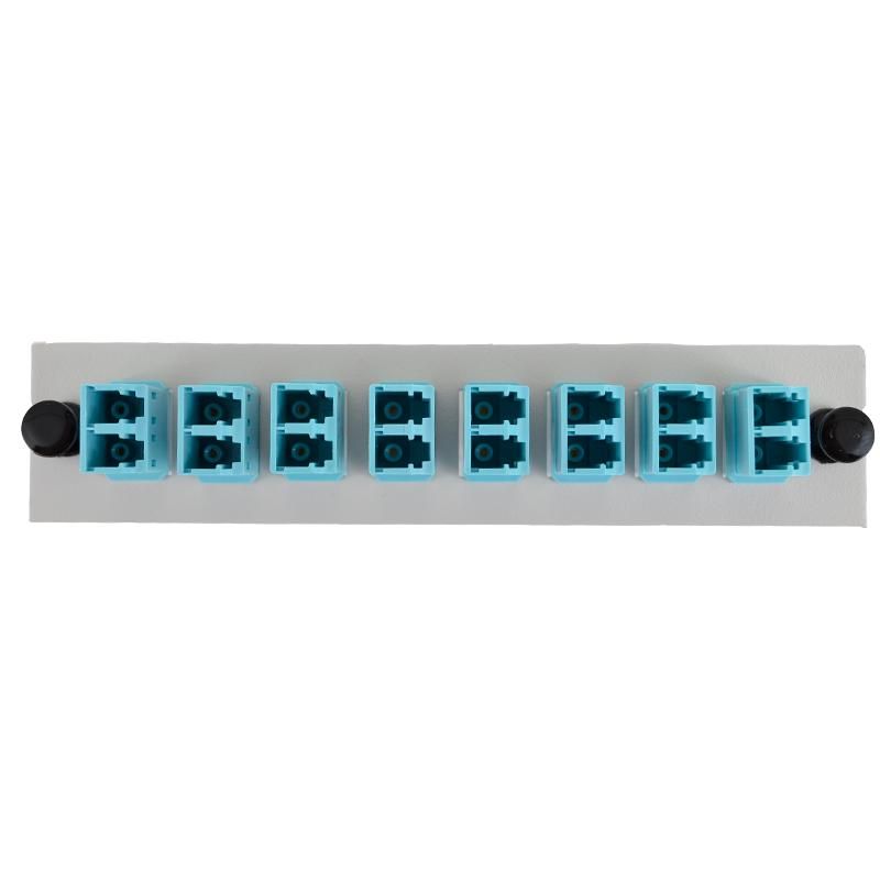LC Duplex 8 Pack MM Aqua Adapter-Off White
