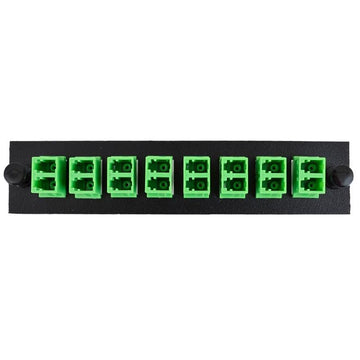 8 Pack Adapter Plate Black LC/APC Adapters
