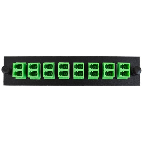 8 Pack Adapter Plate Black LC/APC Adapters