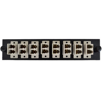 LC Duplex 8 Pack MM Beige Adapter Plate - Black